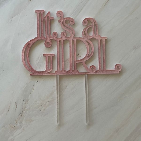 Its a Girl Cake Topper - Pasteles de Laura