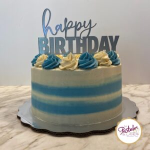 Blue Striped Cake