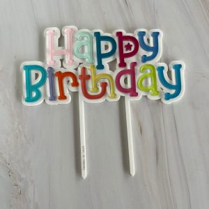Birthday Colors Cake Topper