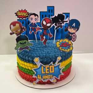 Heroes in Action Cake